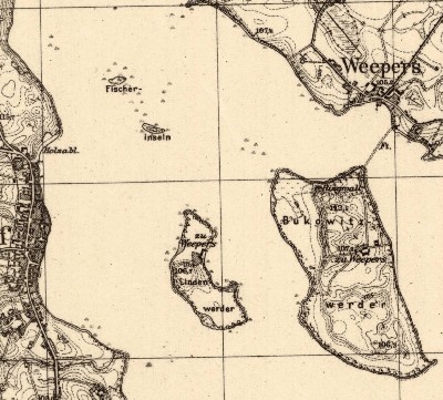 wyspy Lipowa i Bukowiec na Jezioraku przed IIWŚ