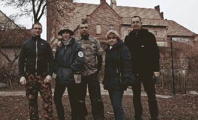 Odkrywcy: od lewej Krzysztof Kępiński, Sylwia Zielińska, Sebastian Zieliński, Krystyna Plebańska, Piotr Pilewski