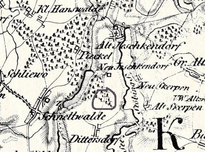 Mapa  Schröttera  z przełomu XVIII/XIX